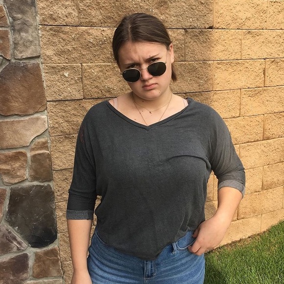 gray, light weight, basic sweater. - Picture 2 of 4